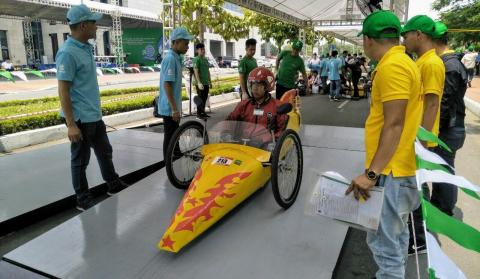 Đội thi trường Cao đẳng GTVT Trung ương V tham gia cuộc thi "Lái xe sinh thái-Tiết kiệm nhiên liệu Honda 2019": Ngày hội của đam mê