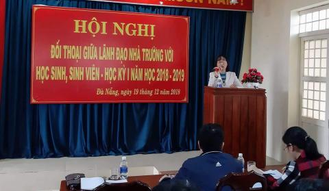 Hội nghị đối thoại giữa Lãnh đạo Nhà trường với học sinh,  sinh viên Học kỳ I, năm học 2018 - 2019