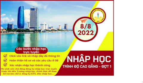 Hướng dẫn nhập học trình độ Cao đẳng Khóa Tuyển sinh năm 2022