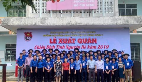 Lễ xuất quân Chiến dịch Tình nguyện hè năm 2019 "Tuổi trẻ Trường Cao đẳng Giao thông vận tải Trung ương V tình nguyện vì cộng đồng"