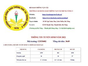 Thông báo tuyển sinh năm 2022